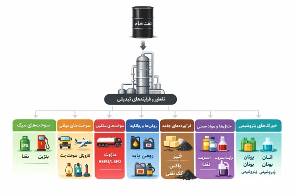 تعداد مشتقات نفتی
